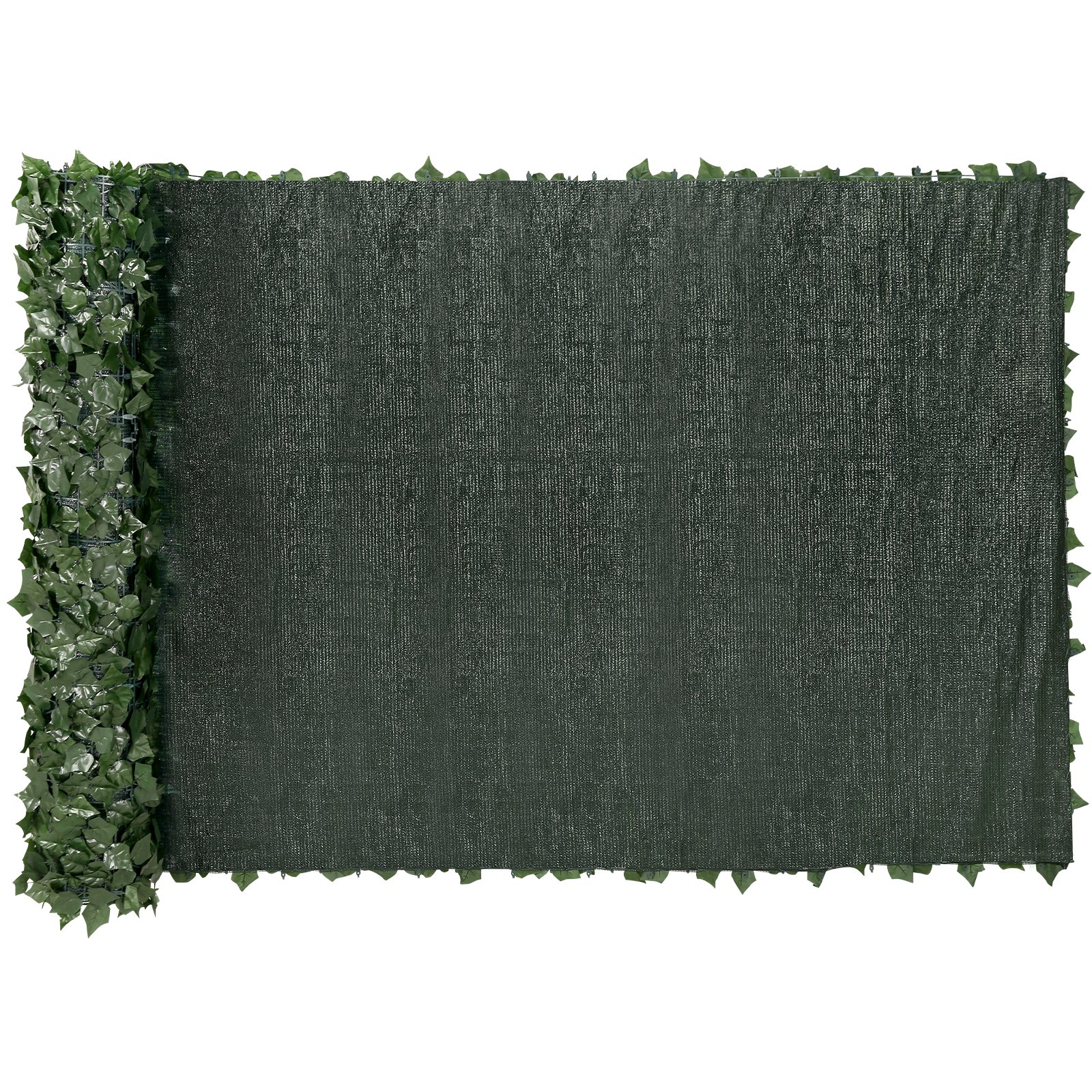 VEVOR Ivy Privacy Fence, 1.5 x 4m Artificial Green Wall Screen, Greenery Ivy Fence w/ Mesh Cloth Backing and Strengthened Joint, Faux Hedges Vine Leaf Decoration for Outdoor Garden, Yard, Balcony