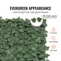 VEVOR Ivy Privacy Fence, 1830 x 2440 mm Artificial Green Wall Screen, Greenery Ivy Fence with Mesh Cloth Backing and Strengthened Joint, Faux Hedges Vine Leaf Decoration for Outdoor Garden, Yard