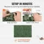 VEVOR Ivy Privacy Fence, 1830 x 2440 mm Artificial Green Wall Screen, Greenery Ivy Fence with Mesh Cloth Backing and Strengthened Joint, Faux Hedges Vine Leaf Decoration for Outdoor Garden, Yard