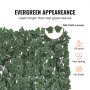 VEVOR Ivy Privacy Fence, 96 x 72 in Artificial Green Wall Screen, Greenery Ivy Fence with Strengthened Joint, Faux Hedges Vine Leaf Decoration for Outdoor Garden, Yard, Balcony, Patio Decor