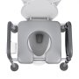 VEVOR Bedside Commode Chair, 227 kg Capacity, 4-in-1 Portable Toilet and Raised Toilet Seat with Padded Seat & Armrest, Detachable 5L Bucket, Adjustable Height & Width Adult Potty Chair for Seniors
