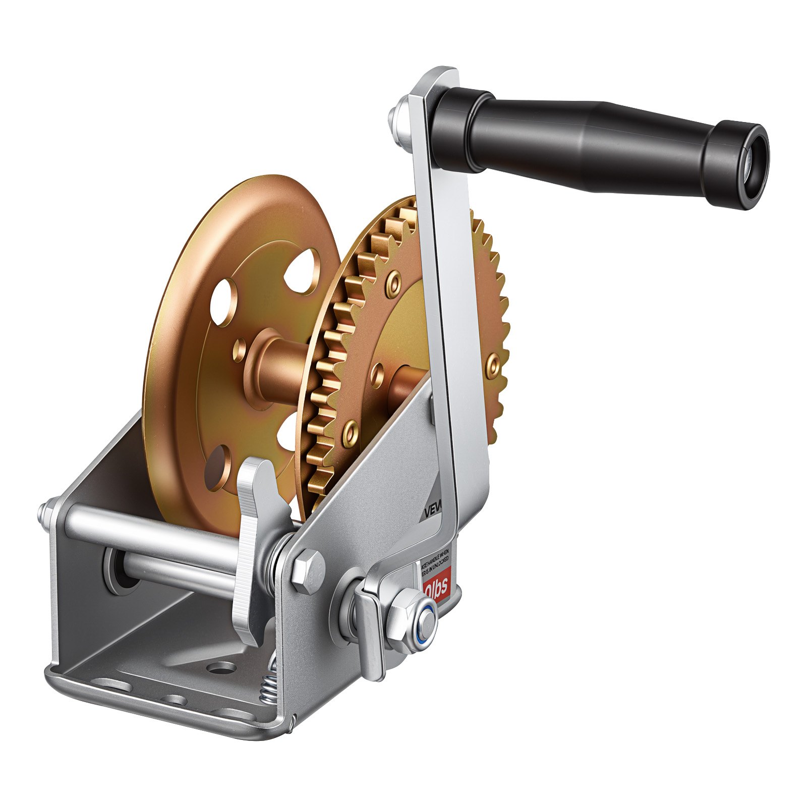 VEVOR Boat Winch, 726 kg Hand Winch, Heavy Duty Manual Rope Crank, Portable Two-Way Ratchet, 4: 1 Gear Ratio, Easy Installation Gear for Boat Trailer ATV Towing