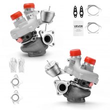 VEVOR Left & Right Twin Turbocharger with Wastegate Actuator, Compatible with 2013-2016 Ford F150 F-150 V6 3.5L, 2015-2016 Expedition 3.5L, 2015-2016 Ford Transit 150 250 350 3.5L V6 Ecoboost