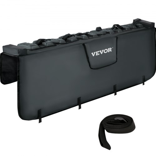 VEVOR Tailgate Pad, 63" Wide Tailgate Bike Pad, Truck Bike Pad for Carrying up to 6 Bikes, Truck Bed Bike Pad with PVC Outer Layer, Tool Pocket and Straps for Middle & Large Pickup Truck, Upgraded