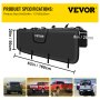 VEVOR Tailgate Pad, 63" Wide Tailgate Bike Pad, Truck Bike Pad for Carrying up to 7 Bikes, Truck Bed Bike Pad with PVC Outer Layer, Tool Pocket and Straps for Middle & Large Pickup Truck, Upgraded