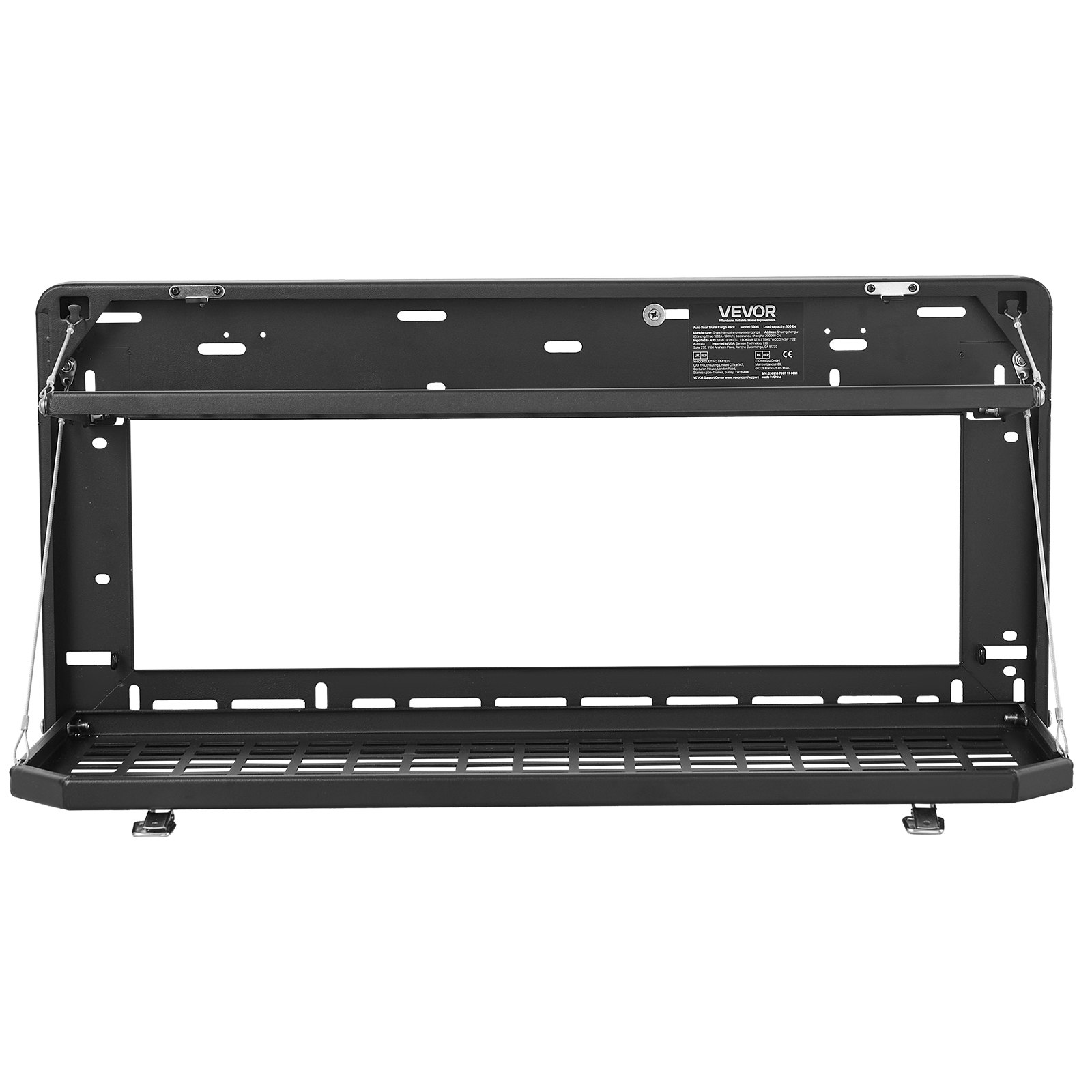 VEVOR Tailgate Table for Jeep Wrangler JL 2019 - Present, Carbon Steel Foldable Molle Panel Double-Layer Drop Down Table, Rear Cargo Storage Rack Shelf Luggage Holder Carrier Camping Accessories