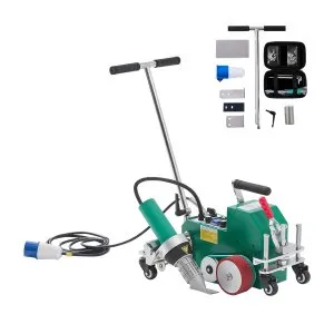 VEVOR Roofing Hot Air Welder, 3400W 220V High Power Plastic PVC TPO Welding Machine - 1.57in Welding Width, 0.04-0.08 in Thickness, 68 ℉-1202 ℉ Heat Roofing Welding Tool, for Waterproofing Advertising | VEVOR US