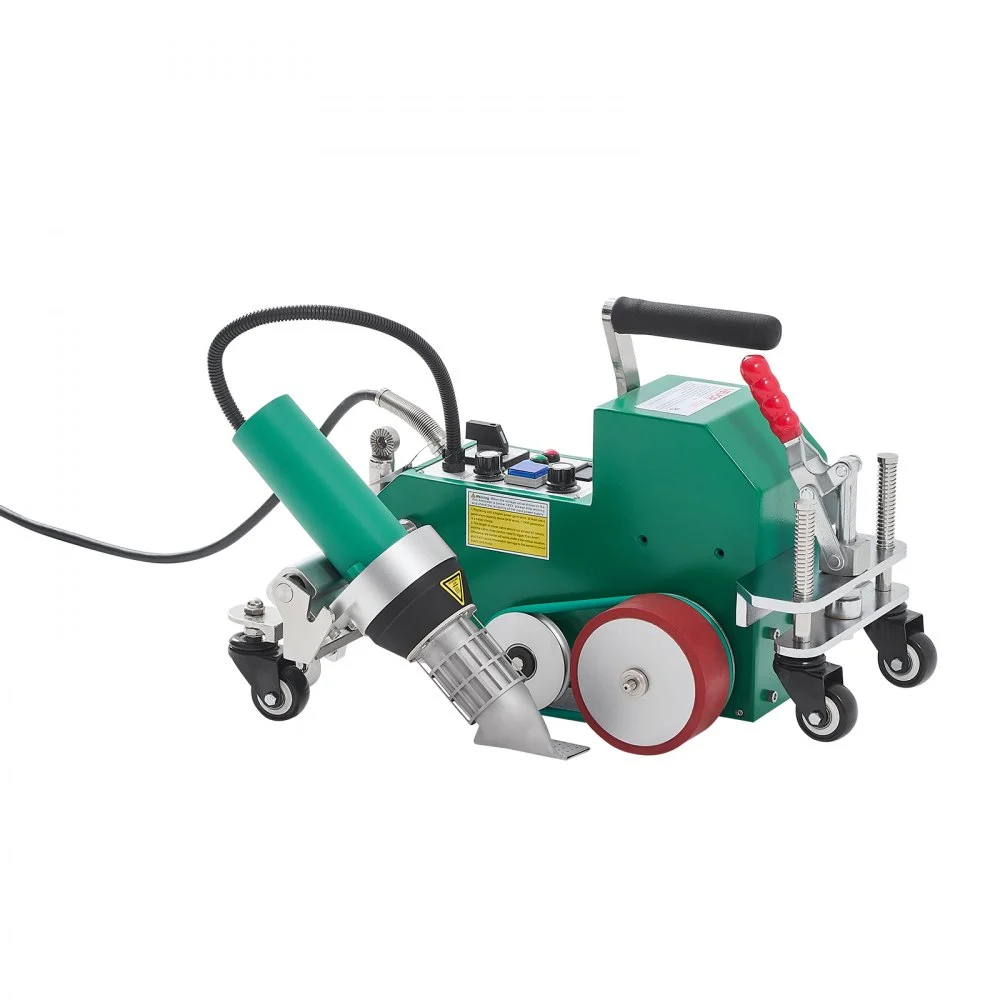 VEVOR Roofing Hot Air Welder, 3400W 220V High Power Plastic PVC TPO Welding Machine - 1.57in Welding Width, 0.04-0.08 in Thickness, 68 ℉-1202 ℉ Heat Roofing Welding Tool, for Waterproofing Advertising
