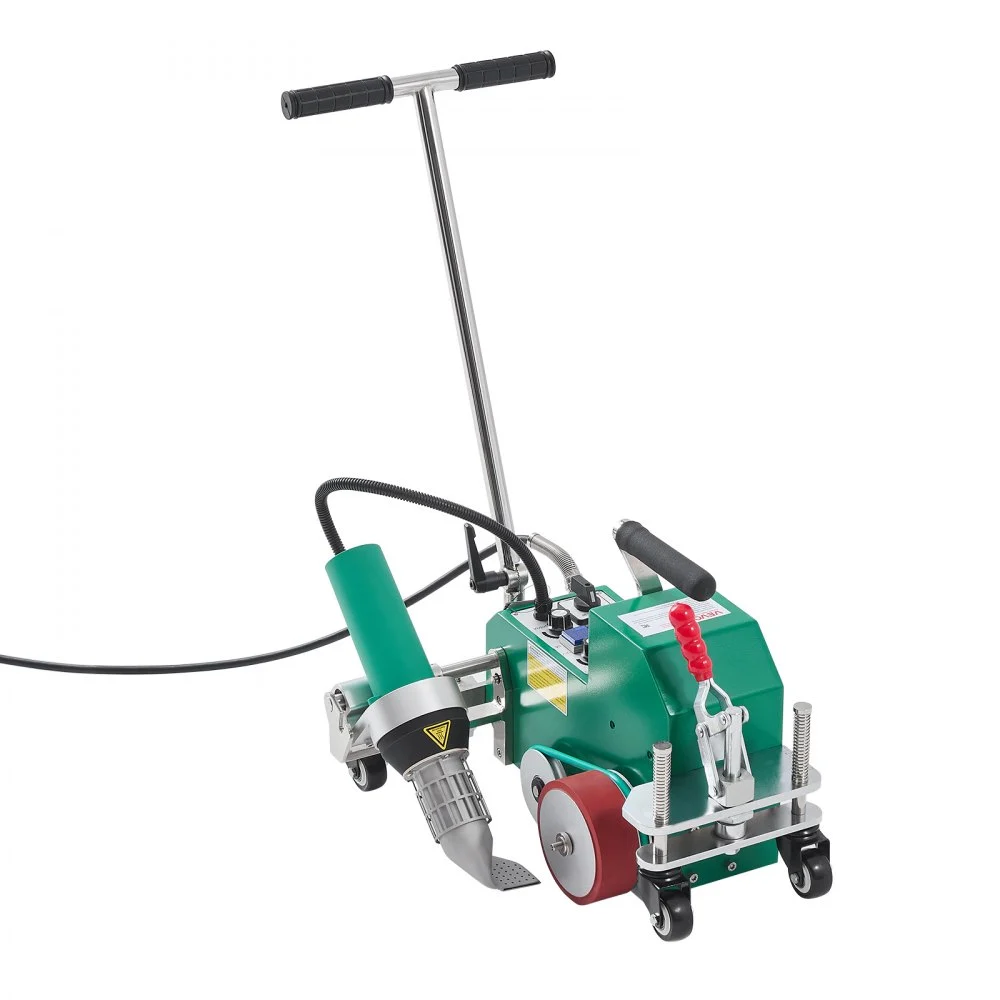 VEVOR Roofing Hot Air Welder, 3400W 220V High Power Plastic PVC TPO Welding Machine - 1.57in Welding Width, 0.04-0.08 in Thickness, 68 ℉-1202 ℉ Heat Roofing Welding Tool, for Waterproofing Advertising