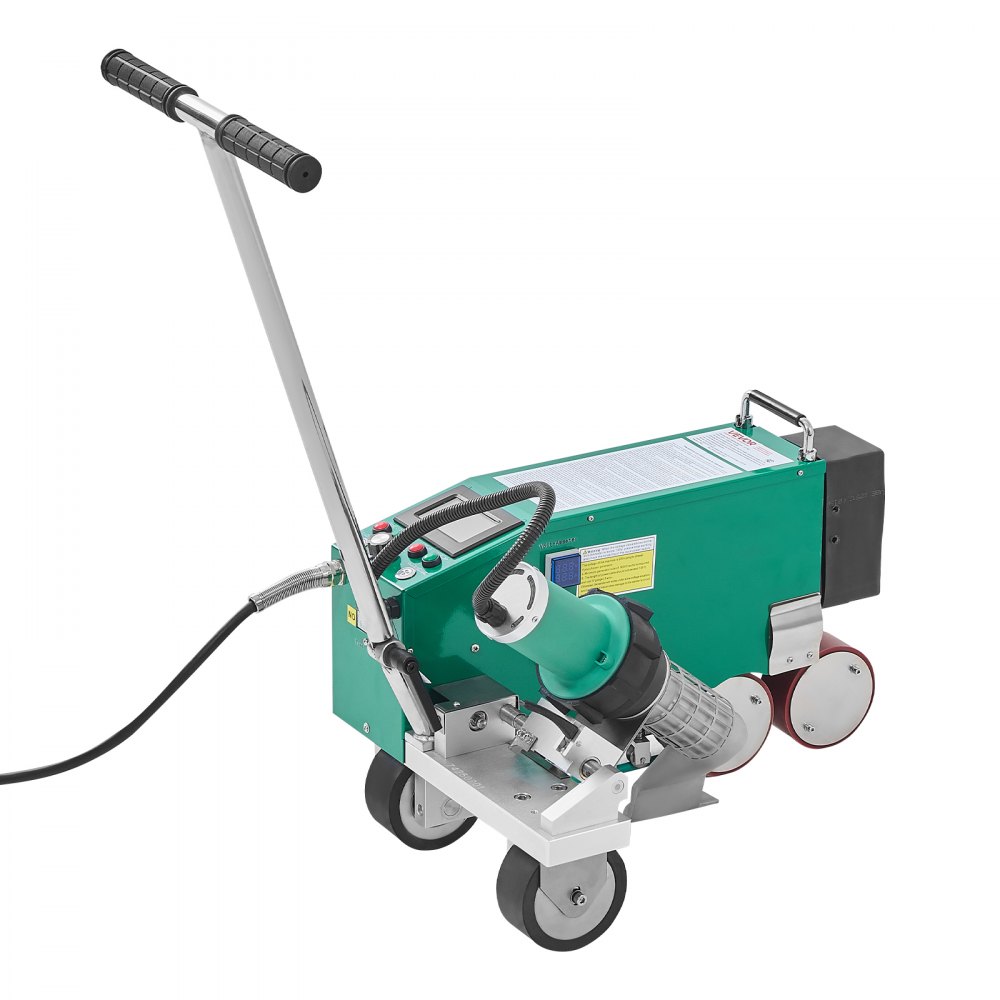Soldadora de aire caliente para techos VEVOR, 4200 W, 220 V, alta potencia, para plástico, PVC, TPO, CPE, ancho de soldadura de 40,5 mm y espesor de 0,10 a 0,30 mm, temperatura de trabajo de 20 °C a 70 °C, ideal para impermeabilización y publicidad.