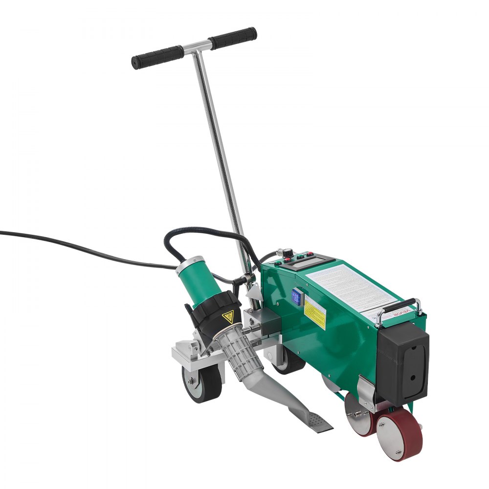 Soldadora de aire caliente para techos VEVOR, 4200 W, 220 V, alta potencia, para plástico, PVC, TPO, CPE, ancho de soldadura de 40,5 mm y espesor de 0,10 a 0,30 mm, temperatura de trabajo de 20 °C a 70 °C, ideal para impermeabilización y publicidad.