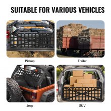 VEVOR Tailgate Net Pickup Truck Tailgate Net 137 x 46 cm Adjustable Cross Design