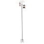 VEVOR Double Shepherds Hooks for Outdoor, 8 Pack 2730 mm Heavy Duty Bird Feeder Pole, 19 mm Thick Garden Hooks for Hanging Hummingbird Feeder, Plant Baskets, Solar Light Lanterns,Wind Chimes