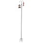 VEVOR Double Shepherds Hooks for Outdoor, 8 Pack 2730 mm Heavy Duty Bird Feeder Pole, 19 mm Thick Garden Hooks for Hanging Hummingbird Feeder, Plant Baskets, Solar Light Lanterns,Wind Chimes