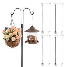 Double Shepherds Hook 8 Pack 108 Inch Heavy Duty Bird Feeder Pole
