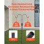 VEVOR Double Shepherds Hook 8 Pack 2345mm Heavy Duty Bird Feeder Pole