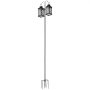 VEVOR Double Shepherds Hooks for Outdoor, 8 Pack 2345 mm Heavy Duty Bird Feeder Pole, 19 mm Thick Garden Hooks for Hanging Hummingbird Feeder, Plant Baskets, Solar Light Lanterns,Wind Chimes