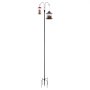 VEVOR Double Shepherds Hooks for Outdoor, 8 Pack 2345 mm Heavy Duty Bird Feeder Pole, 19 mm Thick Garden Hooks for Hanging Hummingbird Feeder, Plant Baskets, Solar Light Lanterns,Wind Chimes