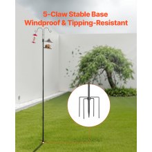 Double Shepherds Hook 8 Pack 92 Inch Heavy Duty Bird Feeder Pole