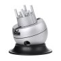 silver VEVOR ball vise with multiple adjustable attachments on a black base.