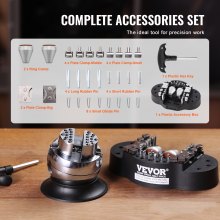 VEVOR 3 Inch Engraving Block Block Ball Vise with 30Pcs Attachment Inlaid Diamonds Full Set Ball Vise Engraving Setting Tool for Jewelry Handwork