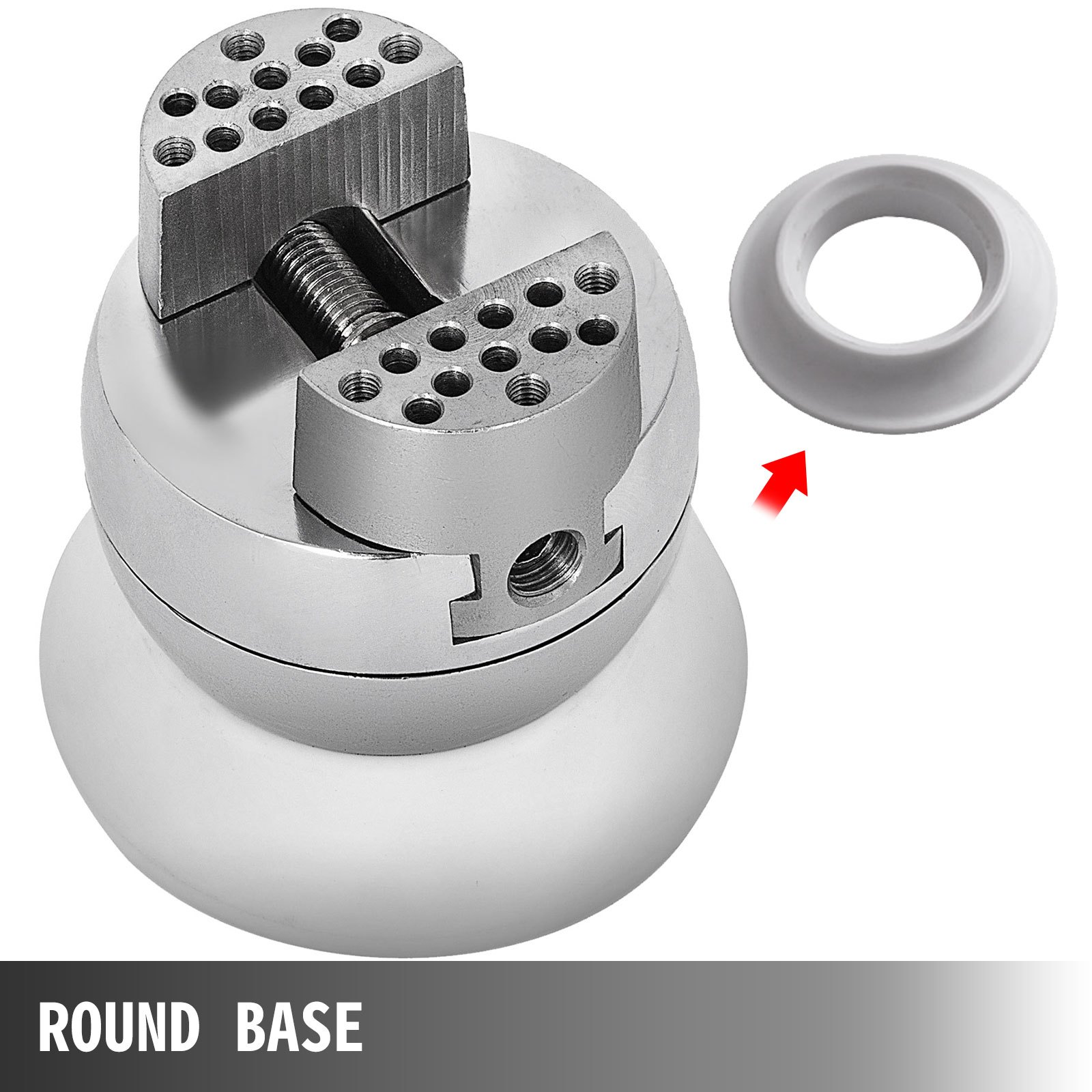 VEVOR Ball Vise, 3" Engraving Setting Tool, 360° Rotation Engraving Block Vise, 30 PCS Attachment Jewelry Engraving Block Tools Standard Block for Gemstone Inlay and Small-Scale Engraving