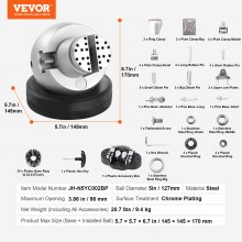 VEVOR Ball Vise, 5" Engraving Setting Tool, 360° Rotation Engraving Block Vise, 69 PCS Attachment Jewelry Engraving Block Tools Standard Block for Gemstone Inlay and Small-Scale Engraving