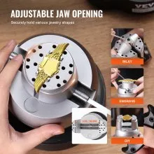 VEVOR Ball Vise, 5" Engraving Setting Tool, 360° Rotation Engraving Block Vise, 69 PCS Attachment Jewelry Engraving Block Tools Standard Block for Gemstone Inlay and Small-Scale Engraving