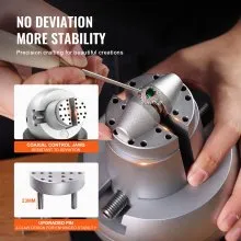 VEVOR Ball Vise, 5" Engraving Setting Tool, 360° Rotation Engraving Block Vise, 35 PCS Attachment Jewelry Engraving Block Tools Standard Block for Gemstone Inlay and Small-Scale Engraving