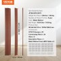 VEVOR Wood Slat Acoustic Panel 8 ΤΕΜ 96 x 6 ιντσών για μοντέρνο τοίχο μαύρο καρυδιά