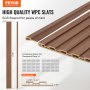 VEVOR Wood Slat Acoustic Panels 8 PCS 96 x 6 inch WPC for Modern Wall Grey Oak