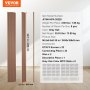 VEVOR Wood Slat Acoustic Panels 8 PCS 96 x 6 inch WPC for Modern Wall Grey Oak