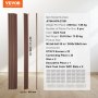 VEVOR Wood Slat Acoustic Panels 8 PCS 96 x 6 inch WPC for Modern Wall Dark Teak