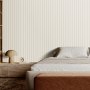 VEVOR Wood Slat Acoustic Panels, 8 PCS 96 x 6 inch, WPC Accent Wooden Wall Panels for Modern Interior Wall, Faux Wood Wall Board Panels for Stylish Decor and Noise Reduction, Matte White
