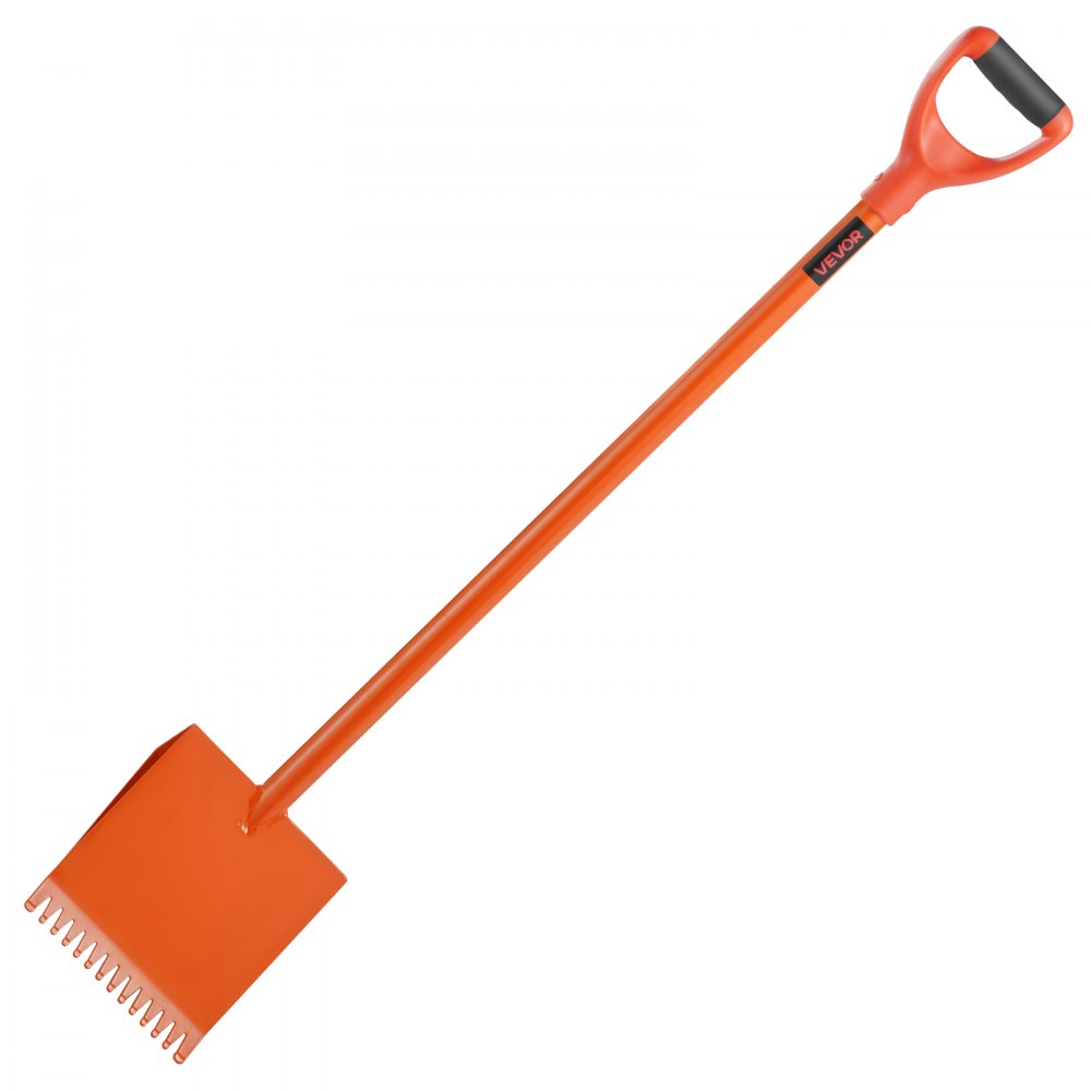 VEVOR Shingle Shovel 1 Pack, D-Grip Handle Shingle Roof Ripper, High Hardness 45# Steel & Lightweight Easy Tearing Off Roofing & Nails Tool, ideal for Commercial and Residential Use,Orange