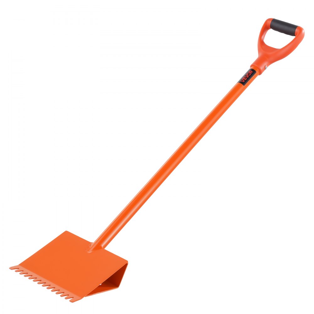 VEVOR Shingle Shovel 1 Pack, D-Grip Handle Shingle Roof Ripper, High Hardness 45# Steel & Lightweight Easy Tearing Off Roofing & Nails Tool, ideal for Commercial and Residential Use,Orange