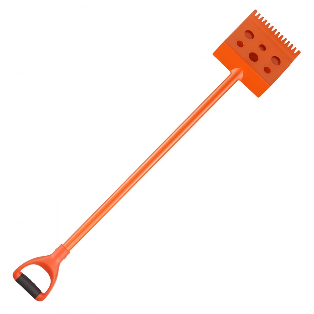 VEVOR Shingle Shovel 1 Pack, D-Grip Handle Shingle Roof Ripper, High Hardness 45# Steel & Lightweight Easy Tearing Off Roofing & Nails Tool, ideal for Commercial and Residential Use,Orange