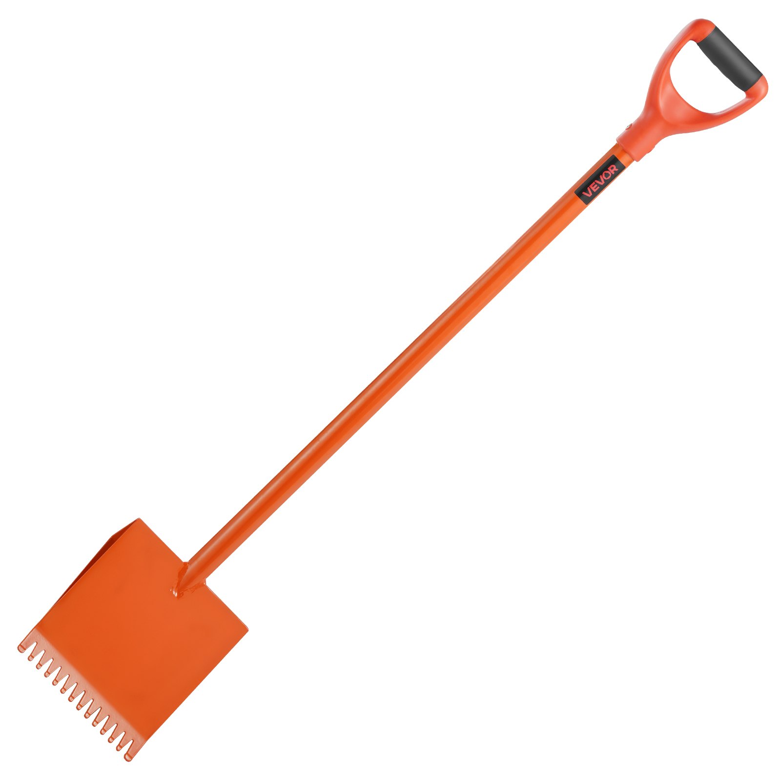 VEVOR Shingle Shovel 1 Pack, D-Grip Handle Shingle Roof Ripper, High Hardness 45# Steel & Lightweight Easy Tearing Off Roofing & Nails Tool, ideal for Commercial and Residential Use,Orange