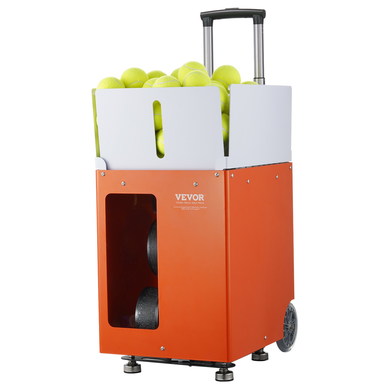 Máquina lanzapelotas de tenis VEVOR, lanzador automático portátil de pelotas de tenis, lanzador de 100 pelotas para entrenamiento de tenis, ejercicios multimodo con 5 motores, más de 2 horas de juego, batería recargable, control remoto por aplicación