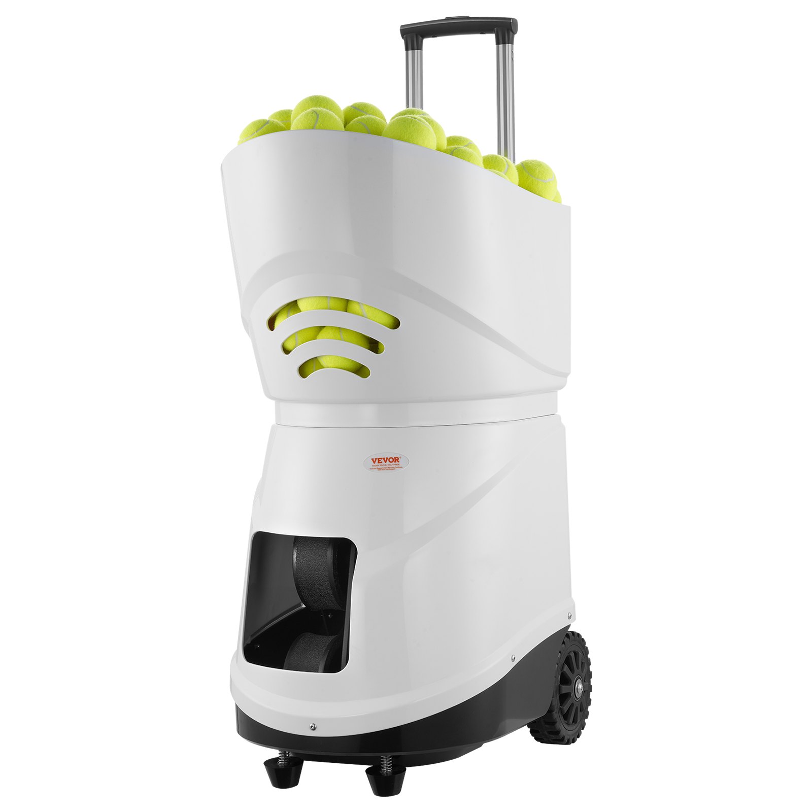 VEVOR Tennis Ball Machine, Automatic Portable Tennis Ball Launcher, 150 Balls Tennis Training Practice Thrower, 5 Motors Multi-Mode Drills, 2+ Hours Play, Rechargeable Battery, App Remote Control