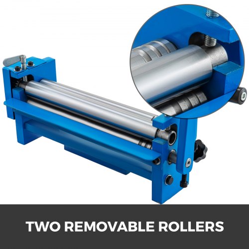 VEVOR 12.6 in. Slip Roll Roller Metal Plate Bending Round Machine, Slip Roll Machine Up to 22 Gauge Steel, Sheet Metal Roller, Slip Rolling Bending Machine with Two Removable Rollers