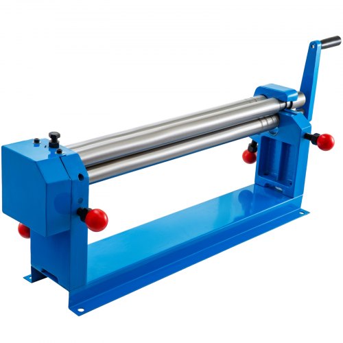 VEVOR RB 610 Sheet Metal Roller Slip for Screw Clamp Roll Machine Plate Roll Manual Wire Cylinders Tubes Roller Press 570mm (Max. Workpiece Thickness 1.2mm, Rollers High Carbon Steel)