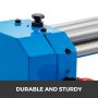 VEVOR slip roll machine with blue housing and sturdy steel rollers.
