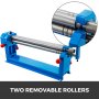 VEVOR RB 610 Sheet Metal Roller Slip for Screw Clamp Roll Machine Plate Roll Manual Wire Cylinders Tubes Roller Press 570mm (Max. Workpiece Thickness 1.2mm, Rollers High Carbon Steel)