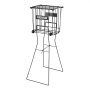 VEVOR Tennis Ball Hopper, Holds 75 Tennis Balls, Pickleball Basket Cart with Wheels for Easy Pick Up, Portable Pickleball Caddy with Heavy-Duty Construction, Handle, for Training Carrying Storage