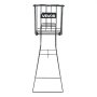 VEVOR Tennis Ball Hopper, Holds 75 Tennis Balls, Pickleball Basket Cart with Wheels for Easy Pick Up, Portable Pickleball Caddy with Heavy-Duty Construction, Handle, for Training Carrying Storage