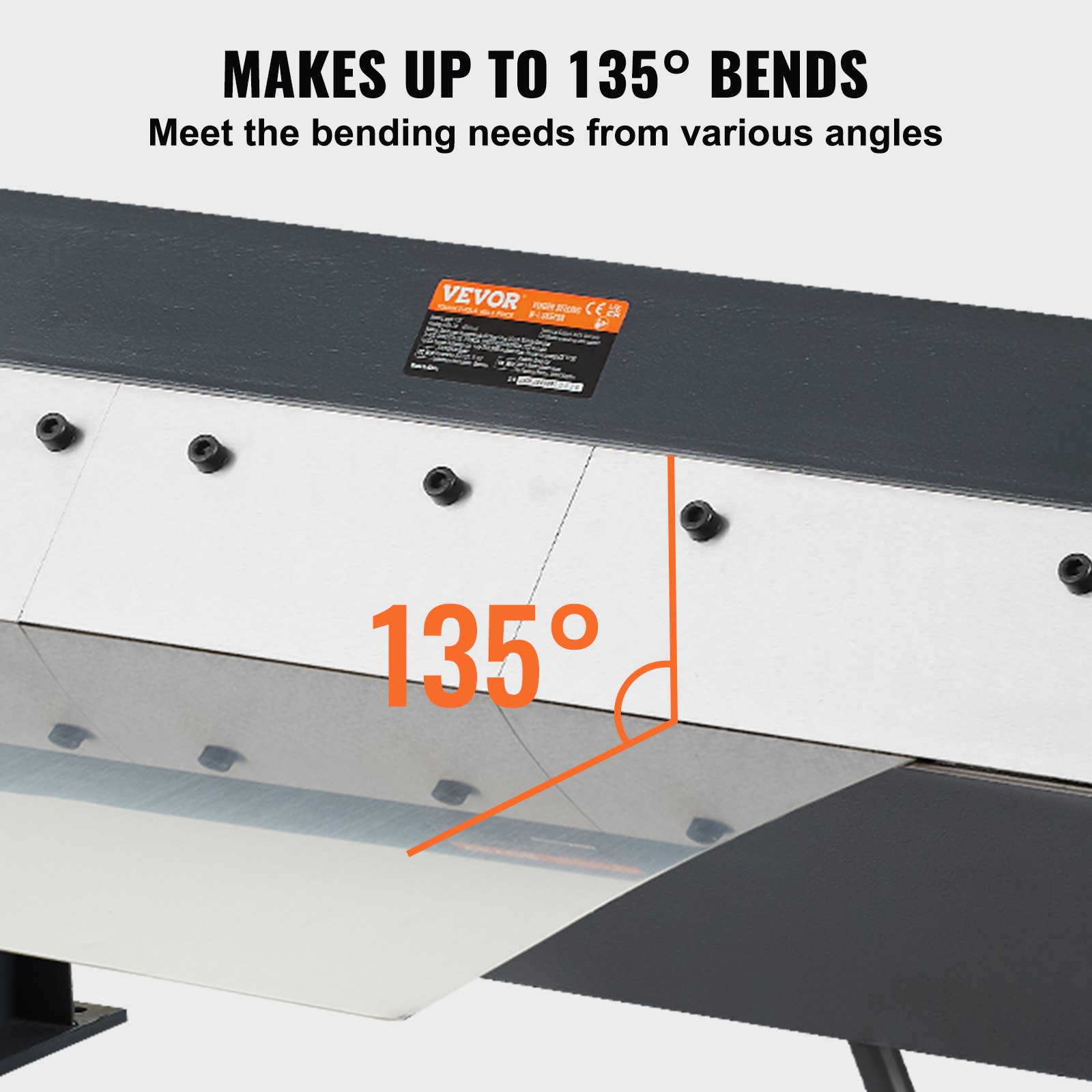 VEVOR Box and Pan Brake, 24-Inch, 0-130 Degrees Sheet Metal Bending Brake, Portable Metal Bender with 20 Gauge Low Carbon Steel 14 Gauge Aluminum Capacity, 5 Adjustable Fingers for Metal Bending