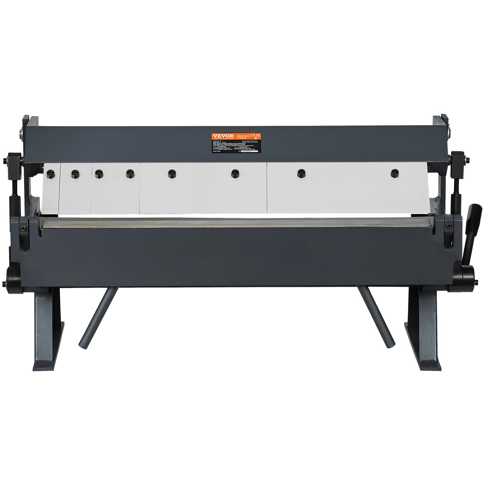 VEVOR Box and Pan Brake, 24-Inch, 0-130 Degrees Sheet Metal Bending Brake, Portable Metal Bender with 20 Gauge Low Carbon Steel 14 Gauge Aluminum Capacity, 5 Adjustable Fingers for Metal Bending