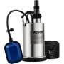 Bomba de água submersível VEVOR, 550 W 9500 L/H, com cabo de 10 m e interruptor de bóia com fio automático, aço inoxidável portátil para áreas limpas e vazias inundadas, piscinas, banheiras de hidromassagem, para irrigação