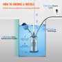 VEVOR Submersible Water Pump, 550W 9500L/H, with 10 m Cord and Automatic Tethered Float Switch, Portable Stainless Steel for Clean, Empty Flooded Area, Swimming Pools, Hot Tubs, for Irrigation